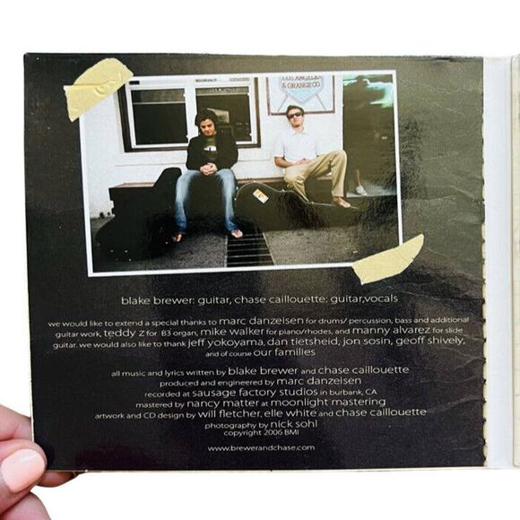 Brewer and Chase Self Titled CD 2006 BMI Records Folk Rock EXCELLENT Digipak - Picture 2 of 4